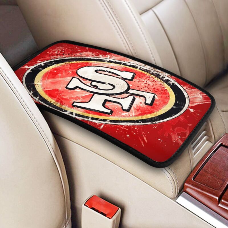 Car armrest box pad San Francisco 49ers 1 Printed central armrest box pad protective pad