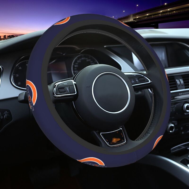 Chicago Bears 2 Printed car protective cover elastic steering wheel cover