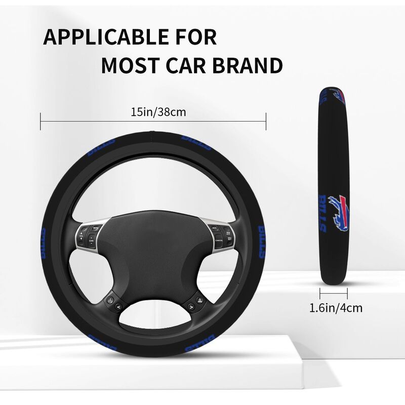 Buffalo Bills Printed elastic steering wheel cover anti slip breathable