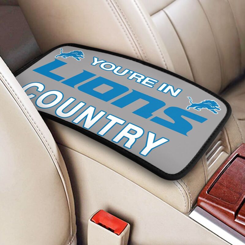 Detroit Lions Printed car armrest box pad elbow support pad
