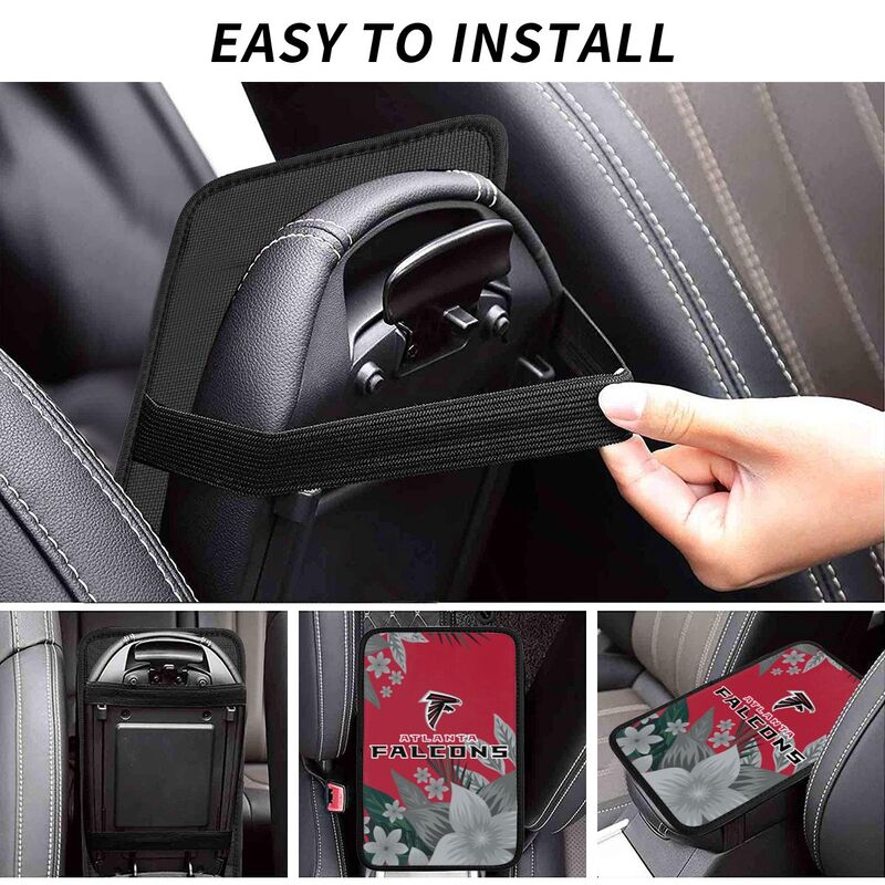 Atlanta Falcons Car armrest box protective cover car center console armrest pad