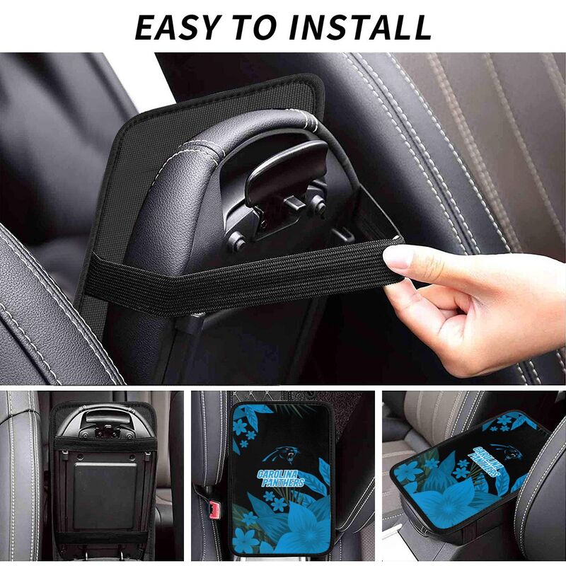 Carolina Panthers Car armrest box protective cover car center console armrest pad