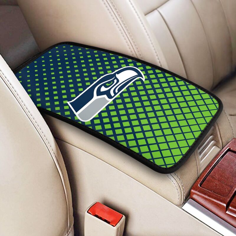 Seattle Seahawks Car handrail box cushion Personalized printed car armrest cover
