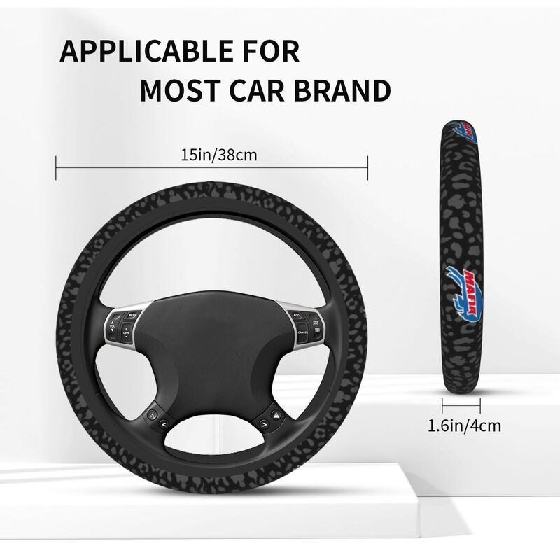 Buffalo Bills Printed elastic steering wheel cover car steering wheel protective cover