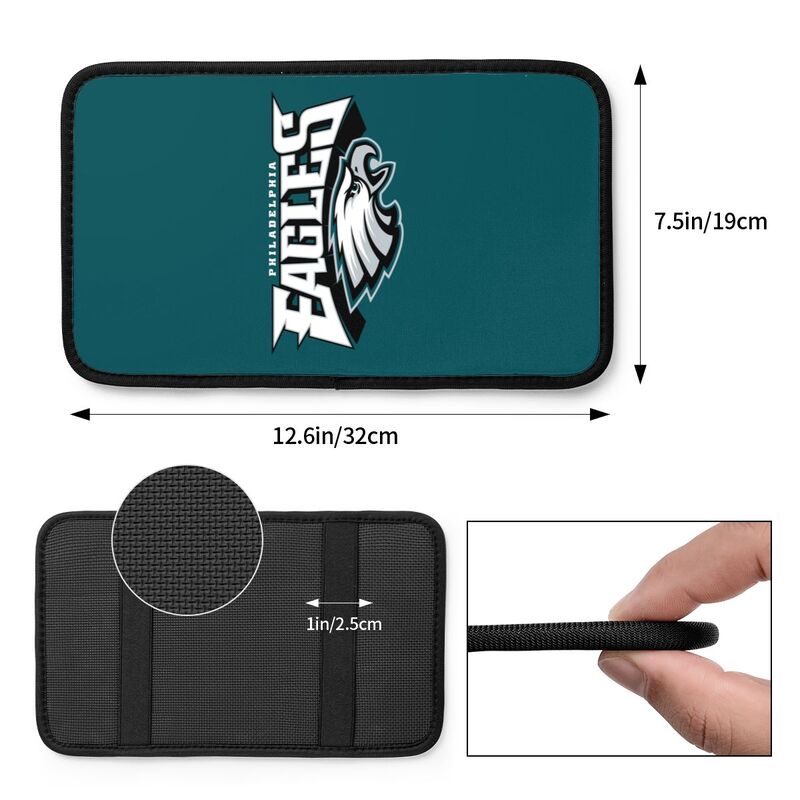 Car armrest box pad Philadelphia Eagles 1 Printed central armrest box elbow pad