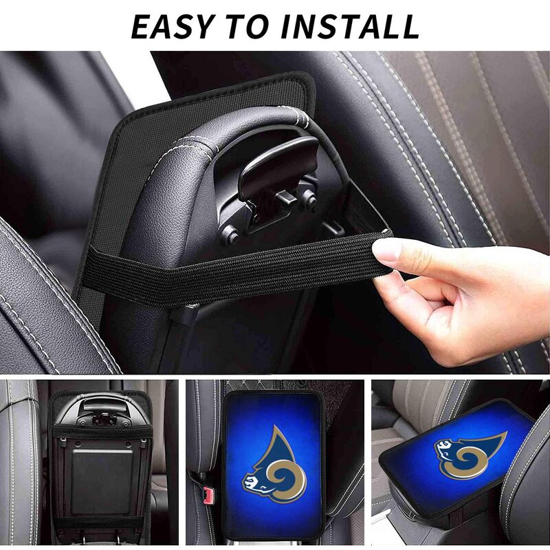 Los Angeles Rams2 Printed car armrest box pad anti-abrasion pad