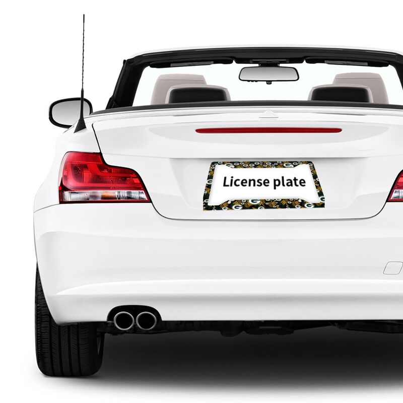 Green Bay Packers Print Car license plate frame four hole license plate holder (one pair)
