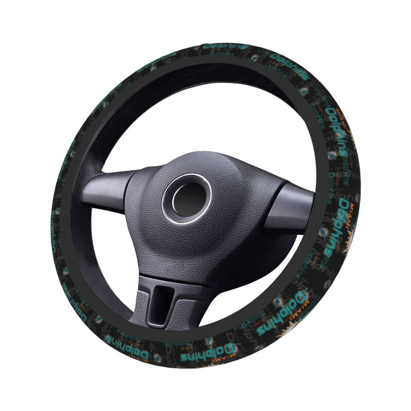 Miami Dolphins Printed elastic steering wheel cover car steering wheel protective cover