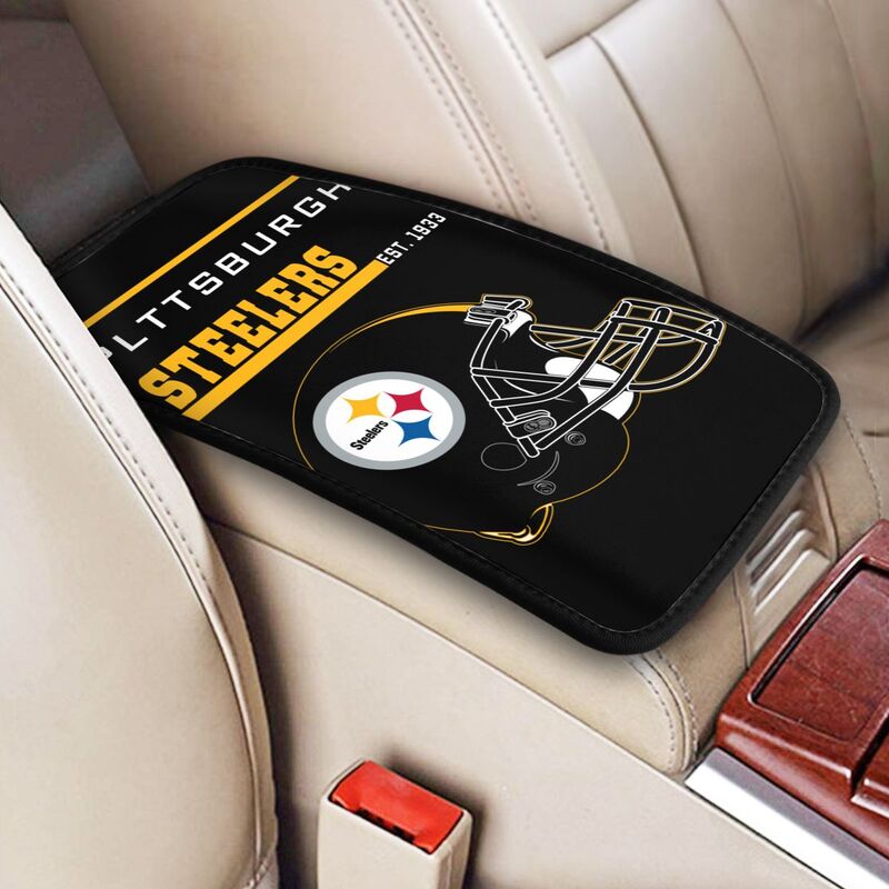 Pittsburgh Steelers Print car armrest box cushion armrest protective cover