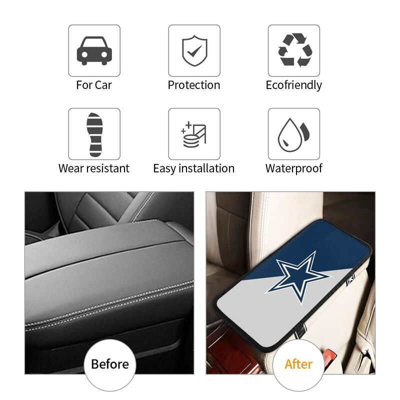 Dallas Cowboys Printed car armrest box pad elbow protection pad