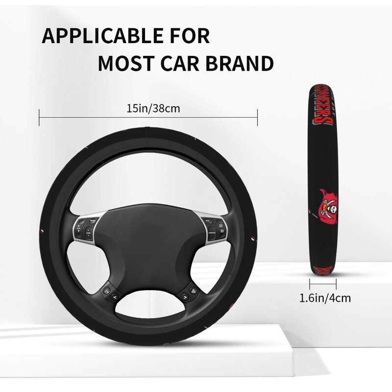 Tampa Bay Buccaneers 3 Printed car protective cover elastic steering wheel cover