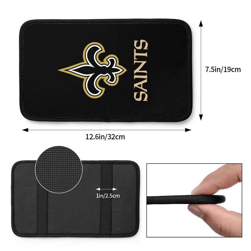 Car armrest box pad New Orleans Saints Printed central armrest box pad anti slip pad