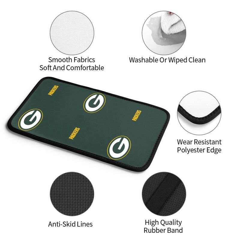 Car armrest box pad Green Bay Packers Printed center armrest box pad protective pad