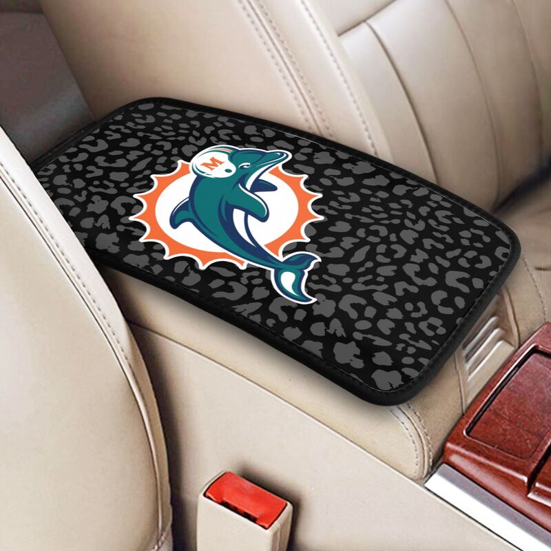 Miami Dolphins 3 print Car handrail box cushion Personalized car armrest cover