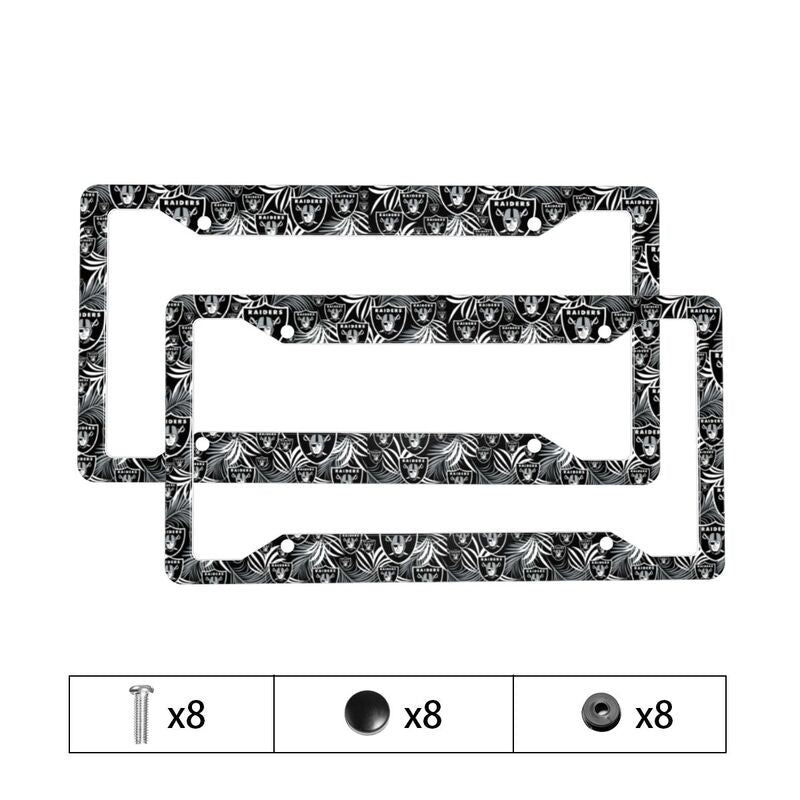 Las Vegas Raiders Print Car license plate frame four hole license plate holder (one pair)