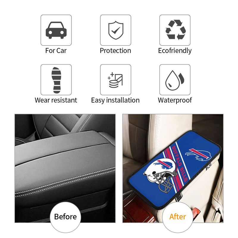 Buffalo Bills Print armrest protective cover car armrest box cushion