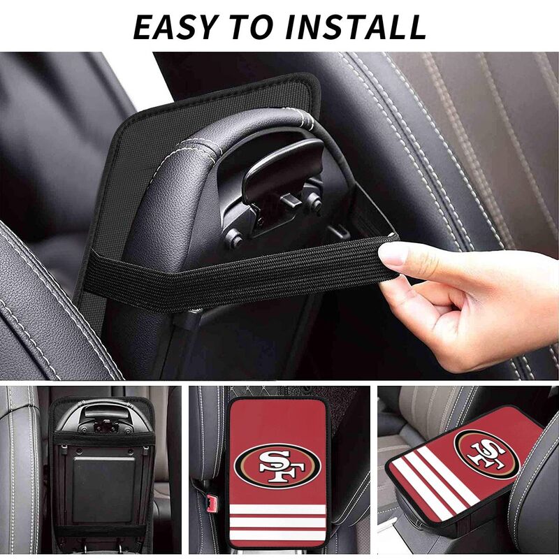 Car armrest box pad San Francisco 49ers 7 Printed central armrest box cushion protective pad
