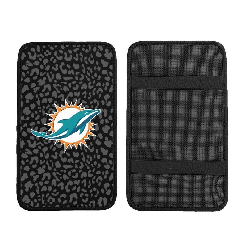 Miami Dolphins print Car handrail box cushion Personalized car armrest cover