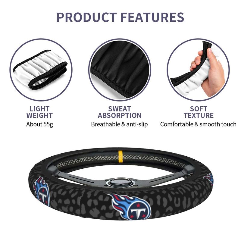 Tennessee Titans Printed elastic steering wheel cover car steering wheel protective cover
