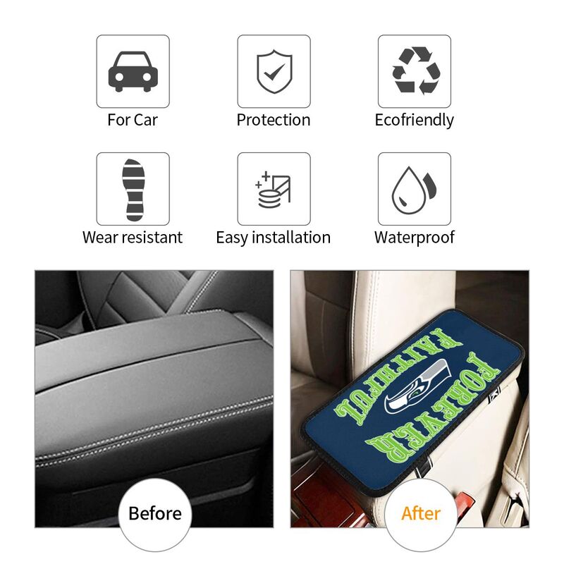 Seattle Seahawks Print car armrest box cover armrest protective cover