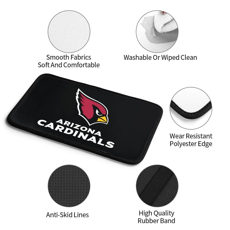 Arizona Cardinals3 Printed car center armrest box pad anti slip pad