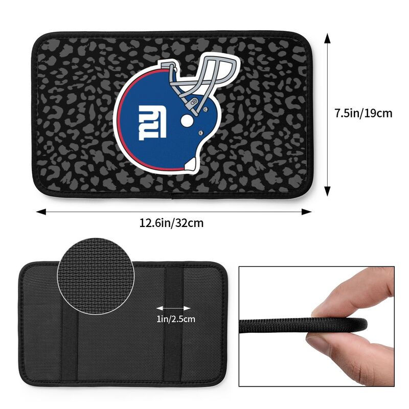 New York Giants 3 printed Car handrail box cushion Personalized car armrest cover