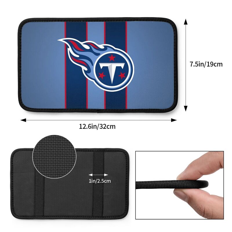 Car armrest box pad Tennessee Titans7 Printed central armrest box pad anti slip pad