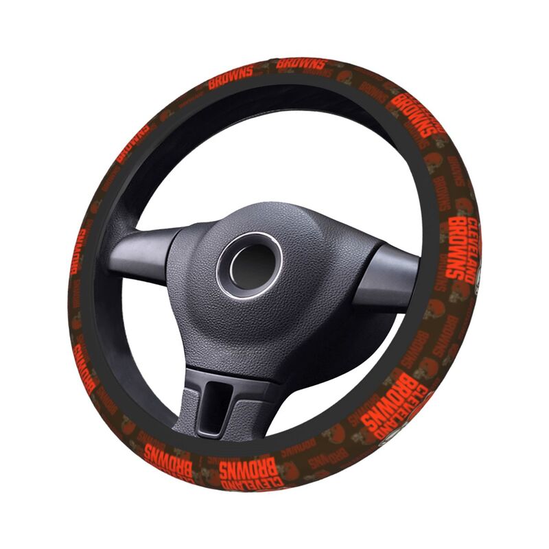Cleveland Browns Printed elastic steering wheel cover breathable protective cover