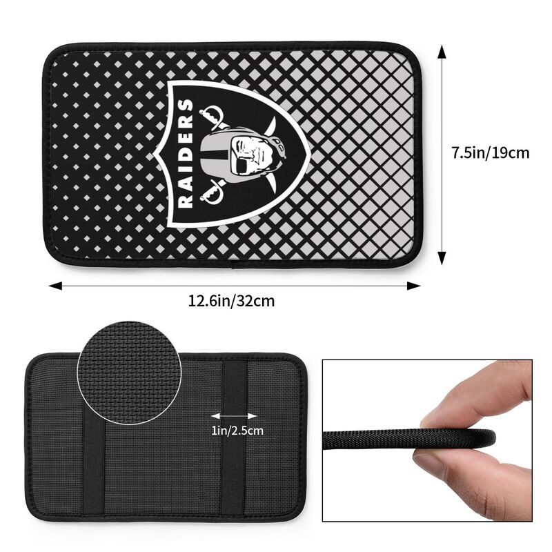 Las Vegas Raiders Car handrail box cushion Personalized printed car armrest cover
