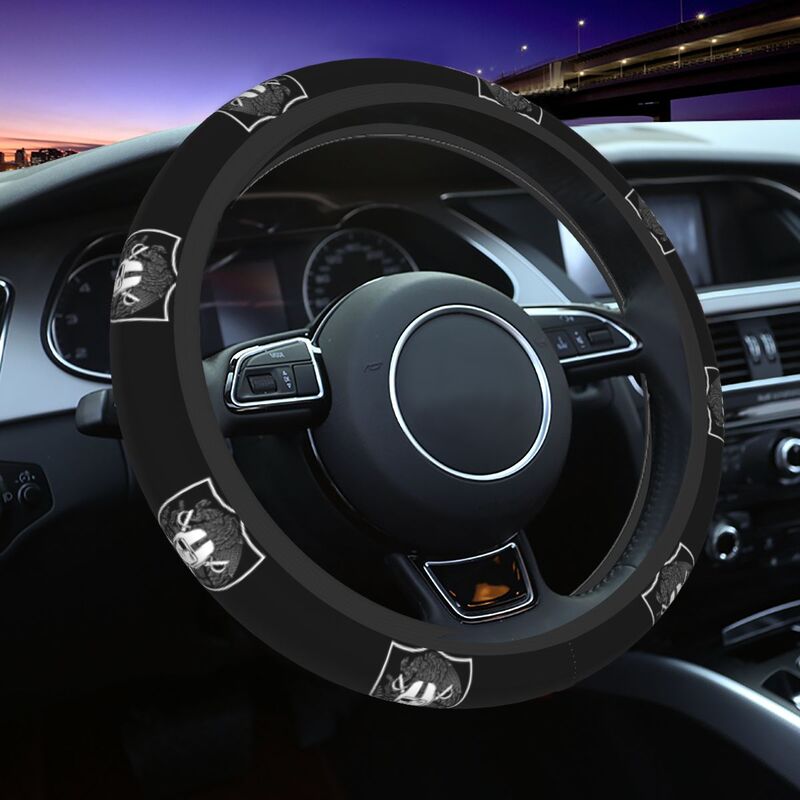 Las Vegas Raiders 4 Printed breathable anti slip cover elastic steering wheel cover
