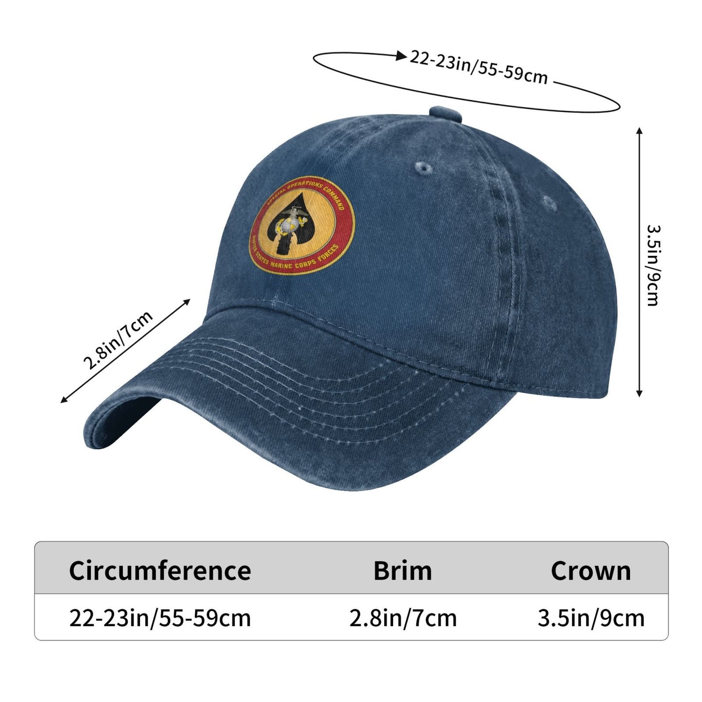 Seal Of Marine Corps Forces Special Operations Command (MARSOC) Printed unisex baseball cap adjustable cap veteran gift