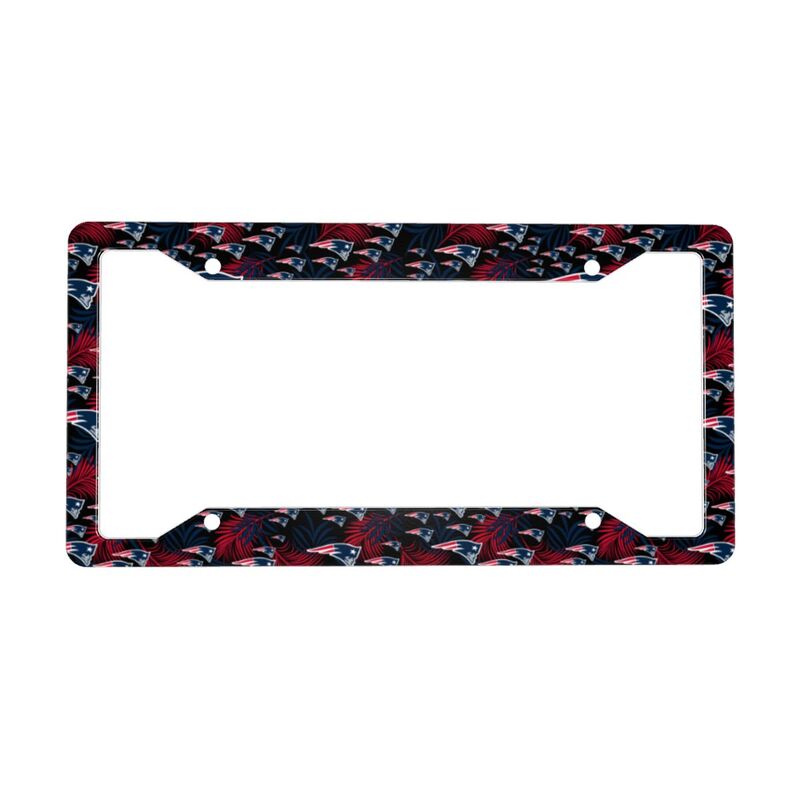 New England Patriots Print Car license plate frame four hole license plate holder (one pair)