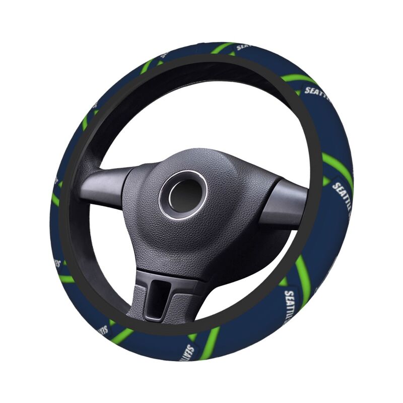 Seattle Seahawks Printed car anti-skid cover elastic steering wheel cover