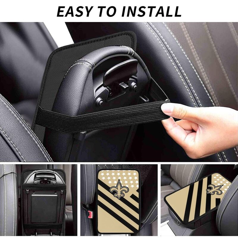 New Orleans Saints Printed car armrest box pad elbow protection pad