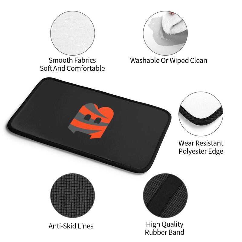 Car armrest box pad Cincinnati Bengals1 Printed central armrest box pad anti slip pad