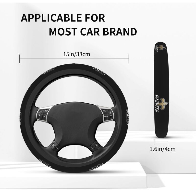 New Orleans Saints 4 Printed breathable elastic steering wheel cover