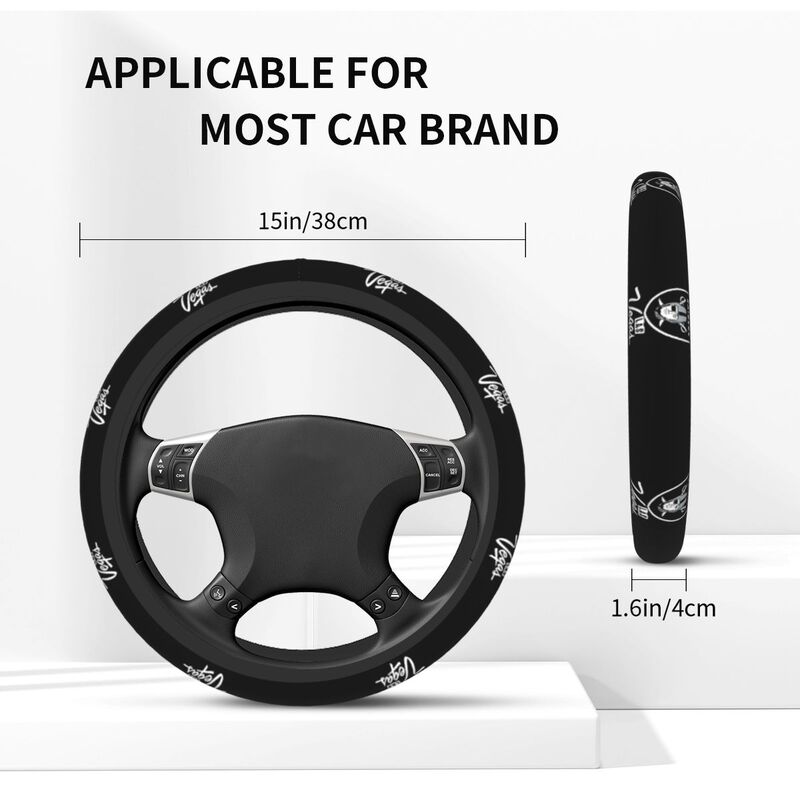 Las Vegas Raiders 3 Printed breathable anti slip cover elastic steering wheel cover