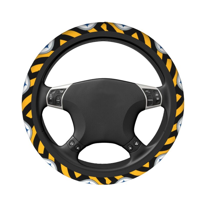 Pittsburgh Steelers Printed breathable elastic steering wheel protective cover