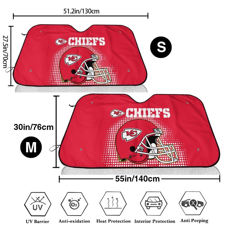 Kansas City Chiefs Printing car front windshield sunshade car windshield sunshade multi size