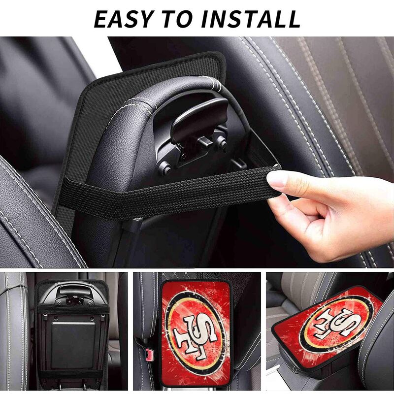 Car armrest box pad San Francisco 49ers 1 Printed central armrest box pad protective pad