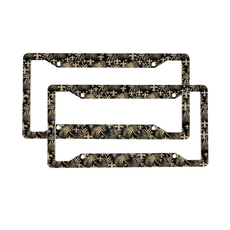 New Orleans Saints Print Car license plate frame four hole license plate holder (one pair)