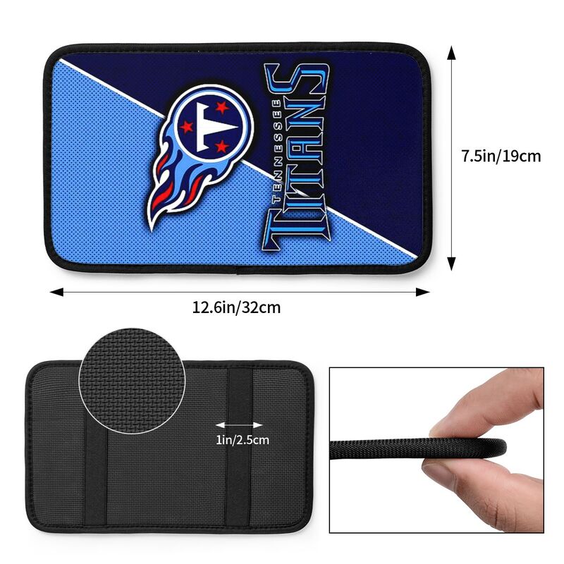 Car armrest box pad Tennessee Titans Printed central armrest box pad anti slip pad