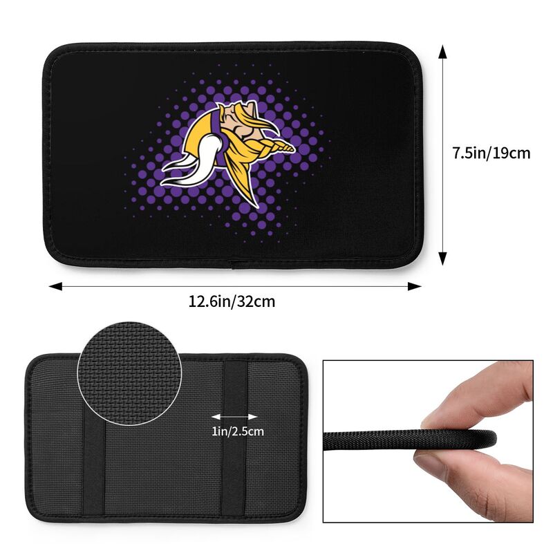 Minnesota Vikings Printed car armrest box cushion armrest protective cover