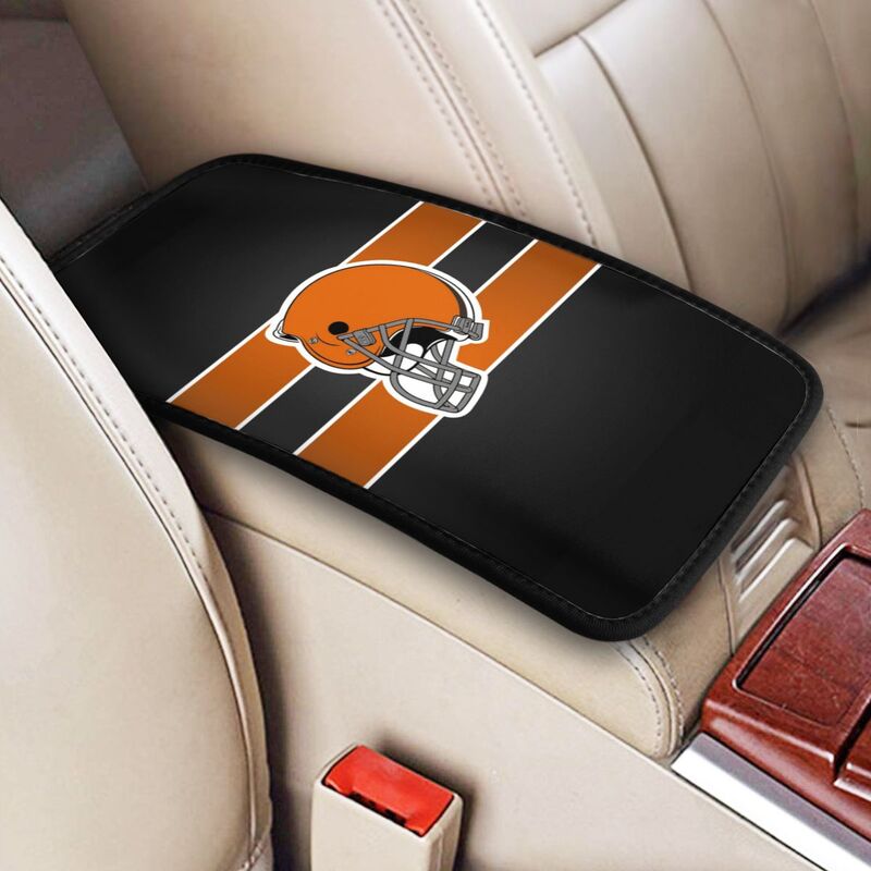 Car armrest box pad Cleveland Browns 1 Printed center armrest box pad protective pad