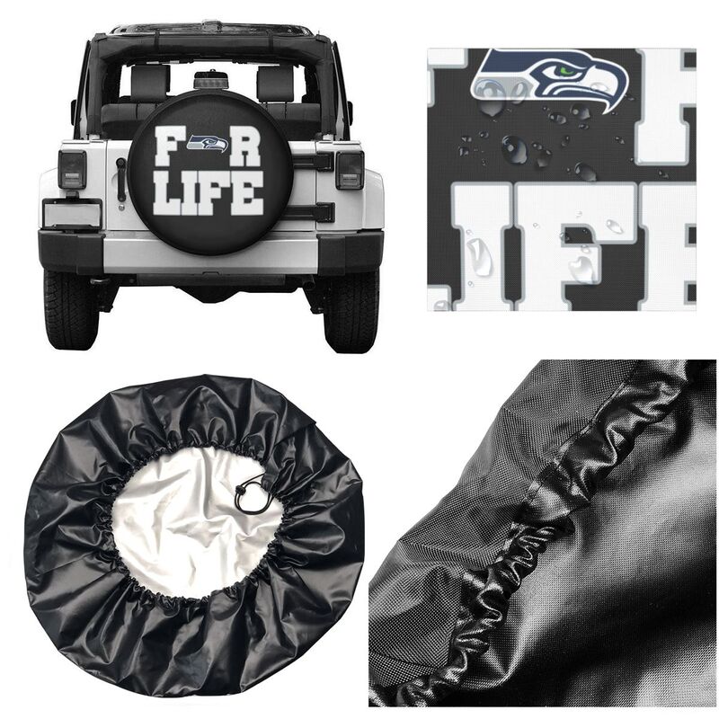 Seattle Seahawks Printing tire protection cover car spare tire dust protection cover