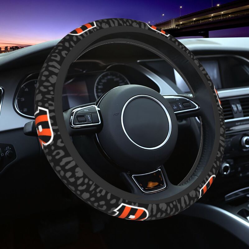 Cincinnati Bengals Printed elastic steering wheel cover car anti-skid cover