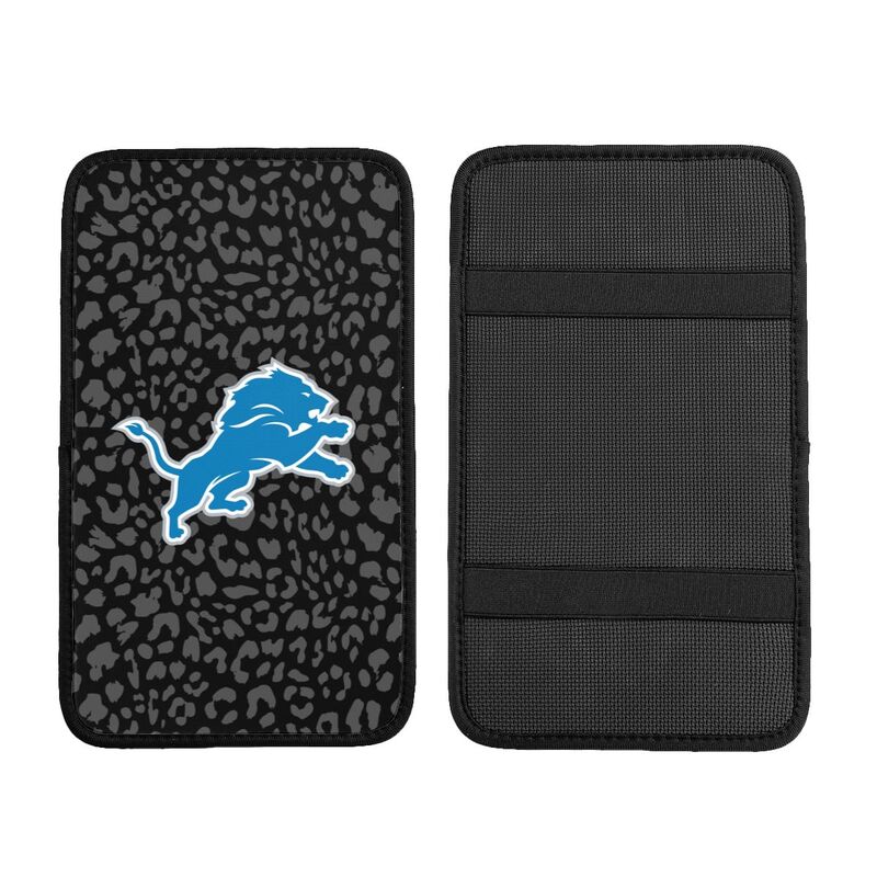 Detroit Lions print Car handrail box cushion Personalized car armrest cover
