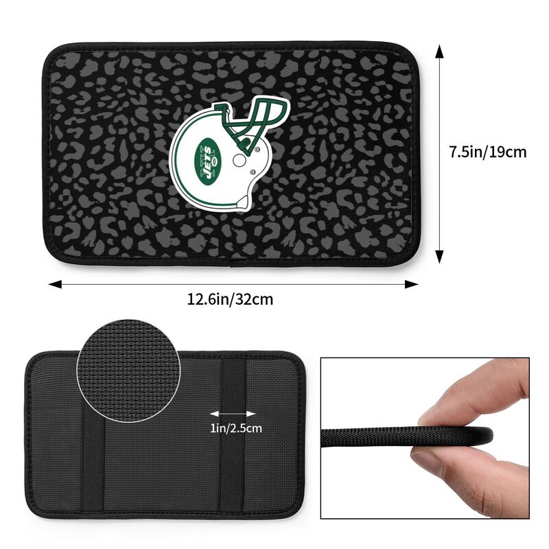 New York Jets 3 printed Car handrail box cushion Personalized car armrest cover
