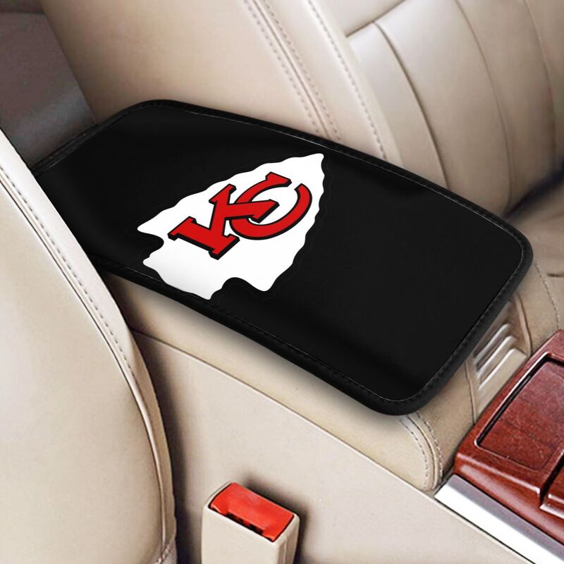 Kansas City Chiefs3 Printed car center armrest box pad anti slip pad