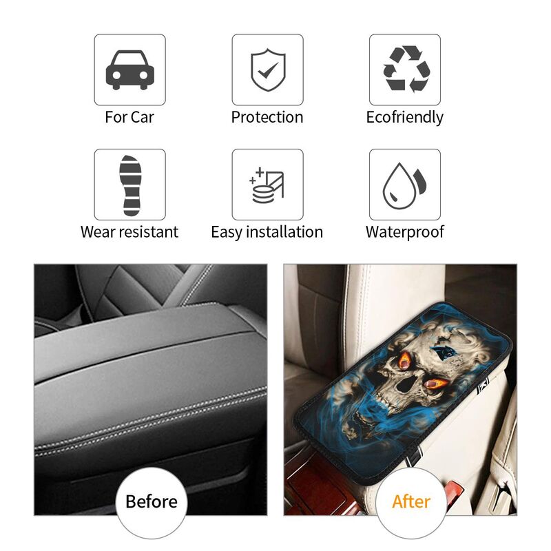 Carolina Panthers Printed car armrest box pad elbow support anti slip pad